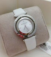  Shop Authentic Michael Kors Averi Silver Dial White Leather Strap Watch for Women - MK2524 - Luxxuri