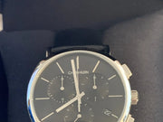  Shop Authentic Calvin Klein Posh Black Dial Black Leather Strap Watch for Men - K8Q371C1 - Luxxuri