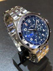  Shop Authentic Breitling Super Avi B04 Chronograph GMT 46 Tribute to Vought F4U Corsair Blue Dial Silver Steel Strap Watch for Men - AB04451A1C1A1 - Luxxuri