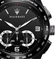  Shop Authentic Maserati Traguardo Chronograph Black Dial Black Mesh Bracelet Watch For Men - R8873612031 - Luxxuri