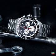  Shop Authentic Tag Heuer Formula 1 Chronograph Black Dial Silver Steel Strap Watch for Men - CAZ101E.BA0842 - Luxxuri