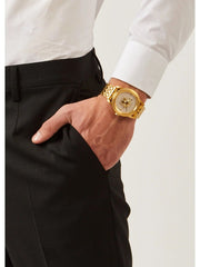  Shop Authentic Versace Palazzo Empire White Dial Gold Steel Strap Watch for Men - VERD00318 - Luxxuri