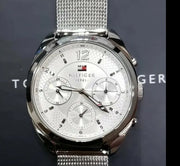  Shop Authentic Tommy Hilfiger Mia Silver Dial Silver Mesh Bracelet Watch for Men - 1781628 - Luxxuri