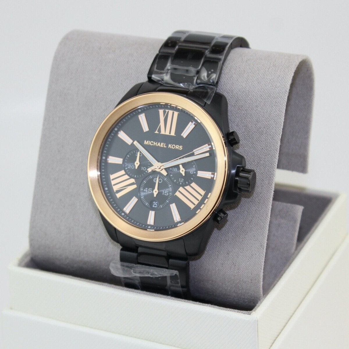  Shop Authentic Michael Kors Wren Chronograph Black Dial Black Steel Strap Watch For Men - MK8933 - Luxxuri