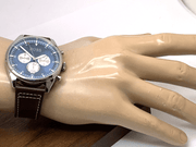  Shop Authentic Hugo Boss Ikon Blue Dial Black Leather Strap Watch for Men - 1513176 - Luxxuri