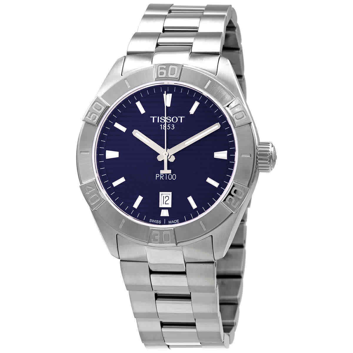  Shop Authentic Tissot PR 100 Sport Blue Dial Silver Steel Strap Watch For Men - T101.610.11.041.00 - Luxxuri
