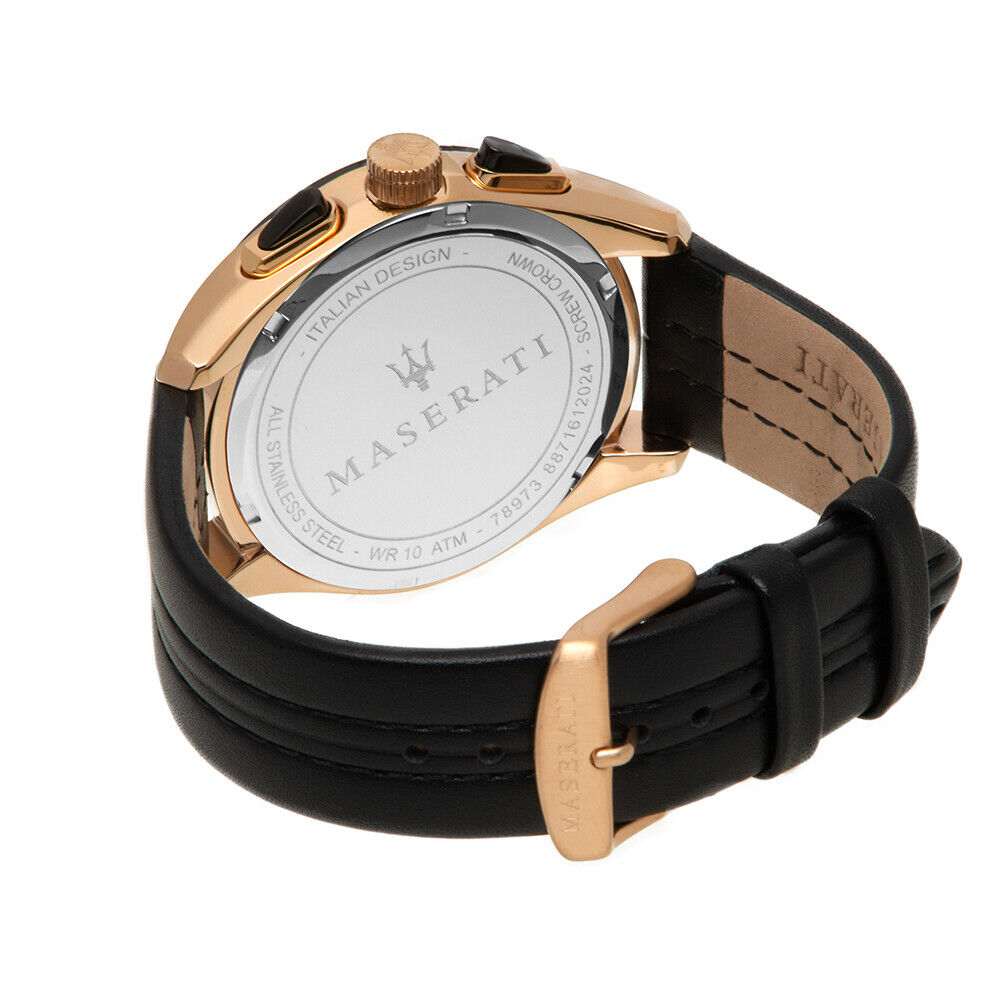  Shop Authentic Maserati Traguardo 45mm Black Dial Watch Black Strap For Men - R8871612025 - Luxxuri