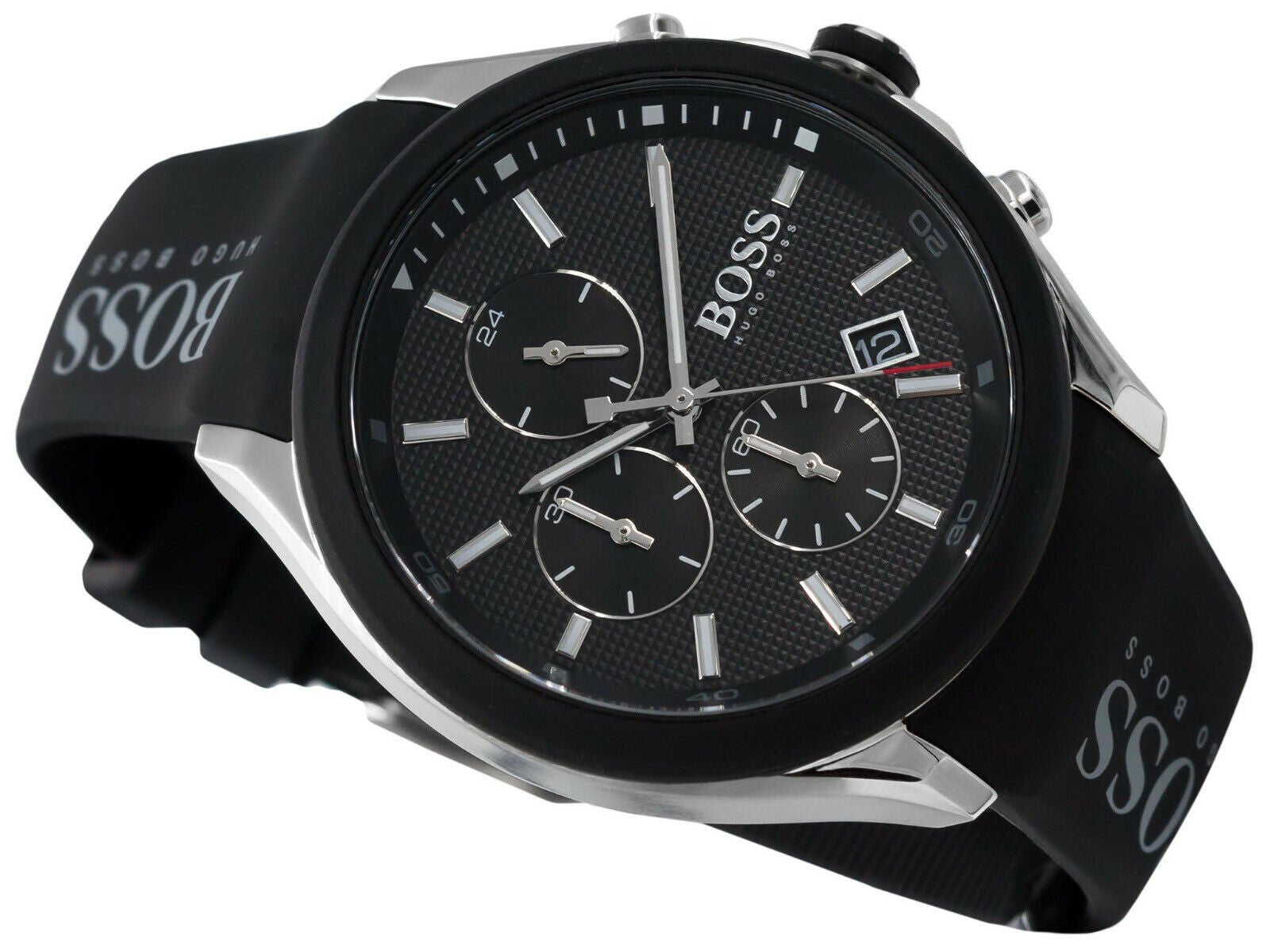  Shop Authentic Hugo Boss Velocity Black Dial Black Leather Strap Watch for Men - 1513716 - Luxxuri