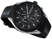  Shop Authentic Hugo Boss Velocity Black Dial Black Leather Strap Watch for Men - 1513716 - Luxxuri