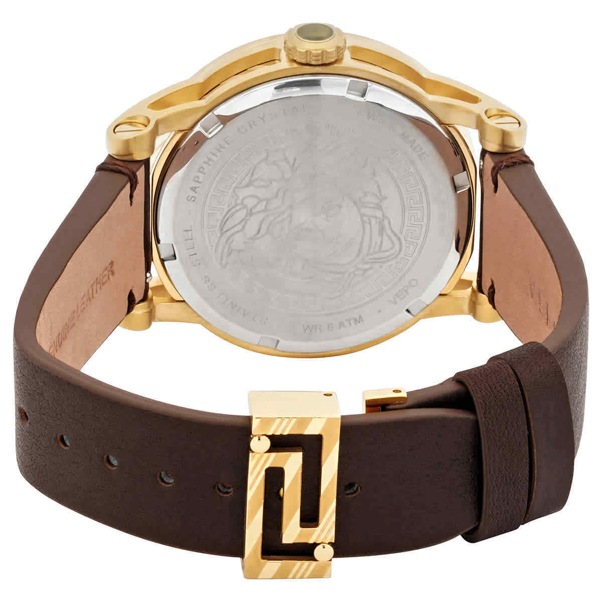  Shop Authentic Versace Code Quartz Blue Dial Brown Leather Strap Watch For Men - VEPO00220 - Luxxuri