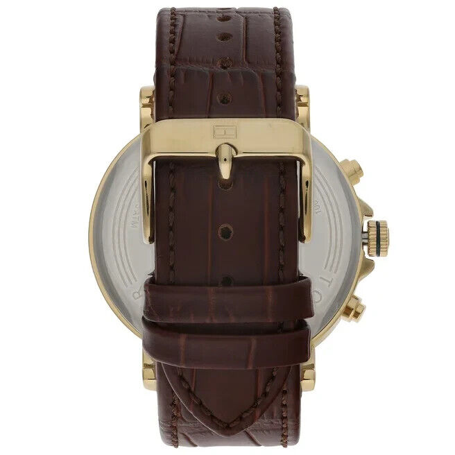  Shop Authentic Tommy Hilfiger Daniel Blue Dial Brown Leather Strap Watch for Men - 1710380 - Luxxuri
