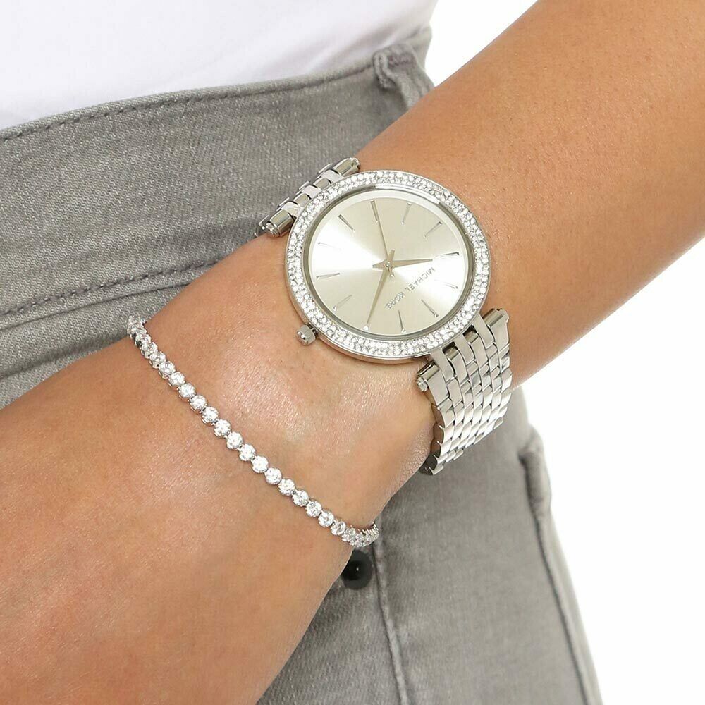  Shop Authentic Michael Kors Darci Silver Dial Silver Stainless Steel Strap Watch for Women - MK3190 - Luxxuri