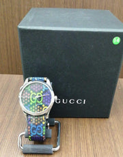  Shop Authentic Gucci G Timeless Quartz Black Dial Black Leather Strap Watch For Women - YA1264146 - Luxxuri