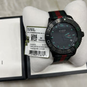  Shop Authentic Gucci G Timeless Sport Black Dial Two Tone NATO Strap Watch For Men - YA126229 - Luxxuri