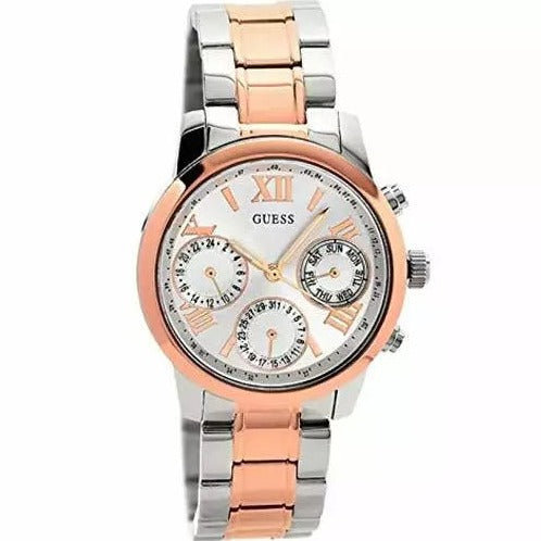  Shop Authentic Guess Mini Sunrise Analog Silver Dial Two Tone Steel Strap Watch For Women - W0448L4 - Luxxuri