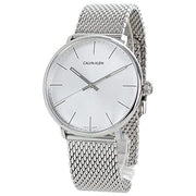  Shop Authentic Calvin Klein White Dial Silver Mesh Bracelet Watch for Women - K8M21126 - Luxxuri