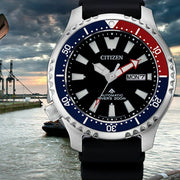  Shop Authentic Citizen Promaster Automatic 200M Diver Fugu Limited Edition Black Dial Black Rubber Strap Watch For Men - NY0110 - Luxxuri