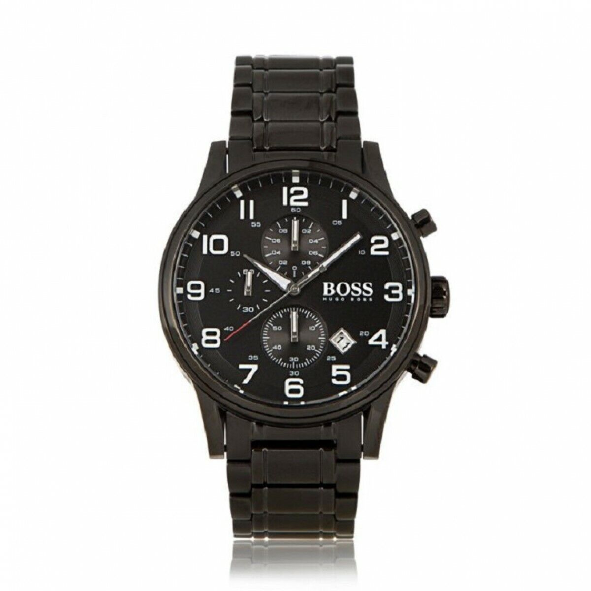  Shop Authentic Hugo Boss Chronograph Black Dial Black Steel Strap Watch for Men - 1513180 - Luxxuri