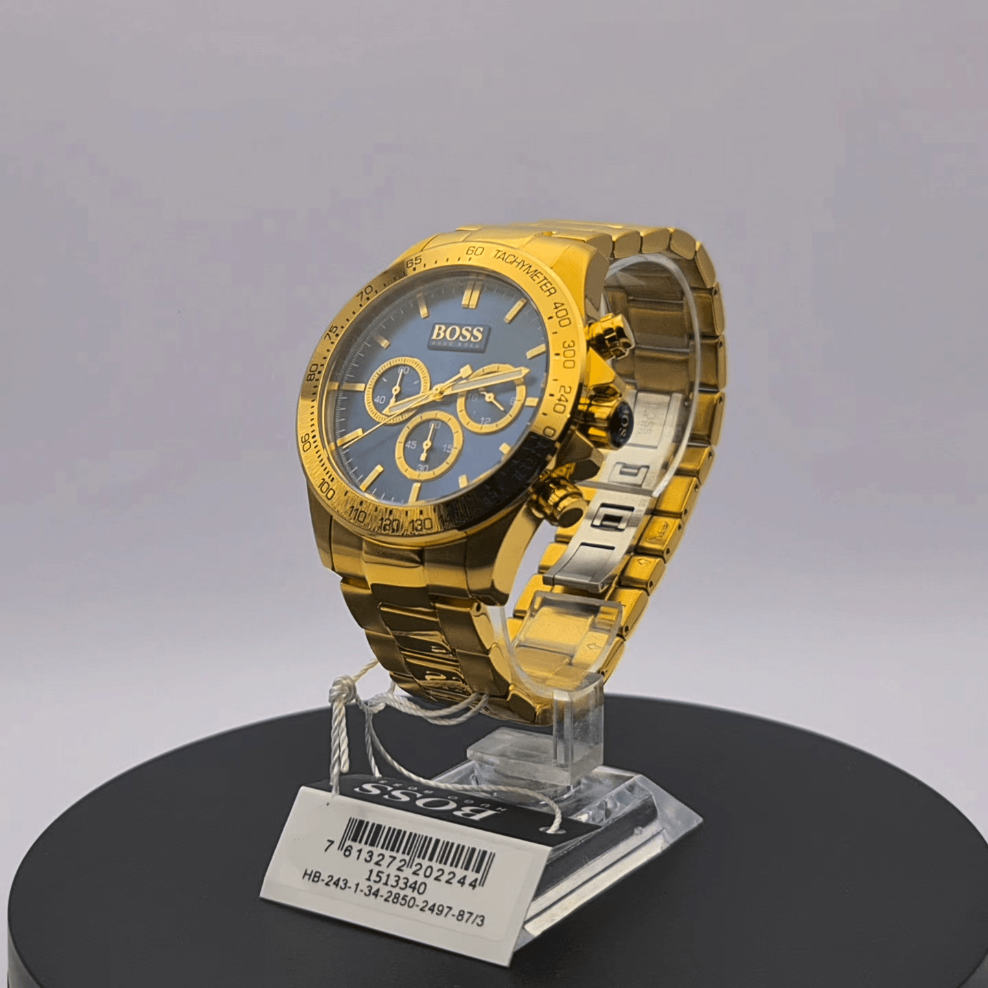  Shop Authentic Hugo Boss Ikon Blue Dial Gold Steel Strap Watch for Men - 1513340 - Luxxuri