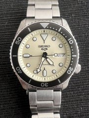  Shop Authentic Seiko 5 Sports SKX Automatic Cream Dial Silver Steel Strap Watch For Men - SRPK31K1 - Luxxuri