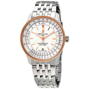 Shop Authentic Breitling Navitimer Automatic 41mm White Dial Silver Stainless Steel Mens Watch - U17326211G1A1 - Luxxuri