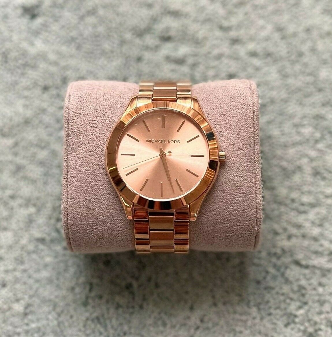  Shop Authentic Michael Kors Slim Runway Rose Gold Dial Rose Gold Steel Strap Watch for Women - MK3197 - Luxxuri