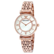  Shop Authentic Emporio Armani Gianni T Bar Mother of Pearl Rose Gold Stainless Steel Strap Watch For Women - AR1909 - Luxxuri