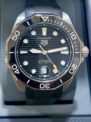  Shop Authentic Tag Heuer Aquaracer Professional 300 Automatic Black Dial Black Rubber Strap Watch for Men - WBP201A.FT6197 - Luxxuri