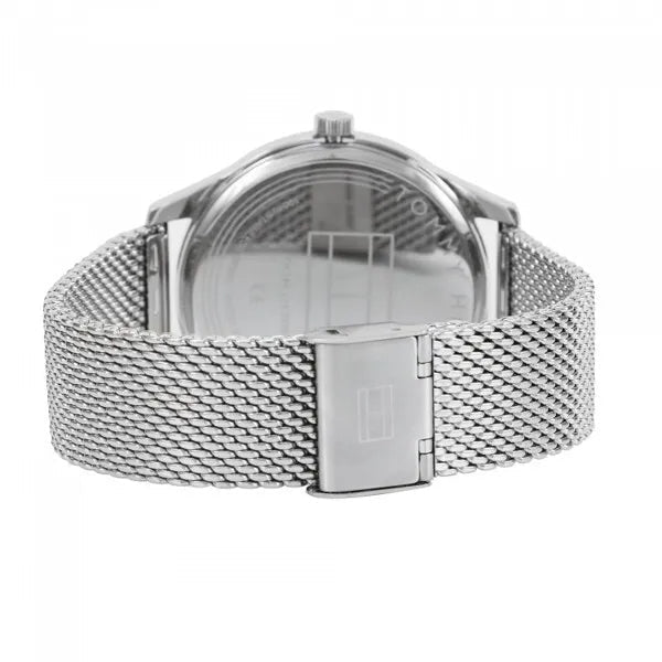  Shop Authentic Tommy Hilfiger Damon Quartz Chronograph Black Dial Silver Mesh Bracelet Watch for Men - 1791415 - Luxxuri