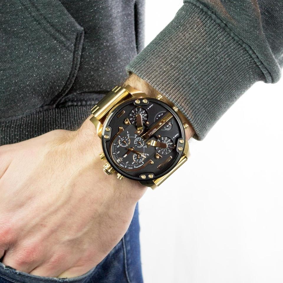  Shop Authentic Diesel Mr Daddy 2.0 Black Dial Gold Stainless Steel Watch For Men - DZ7333 - Luxxuri