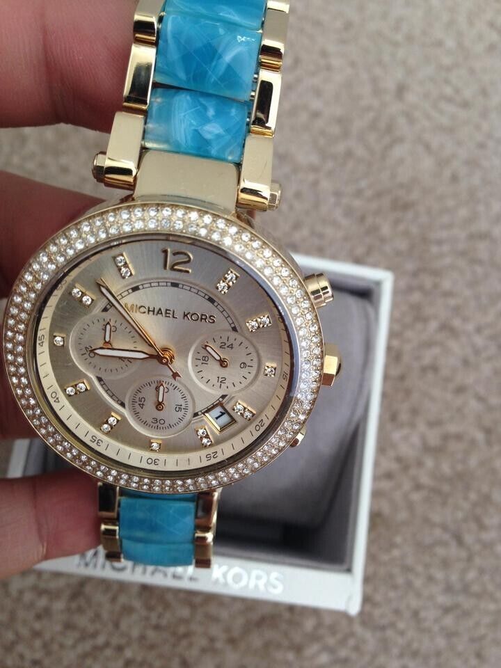  Shop Authentic Michael Kors Parker Gold Dial Two Tone Steel Strap Watch for Women - MK6364 - Luxxuri