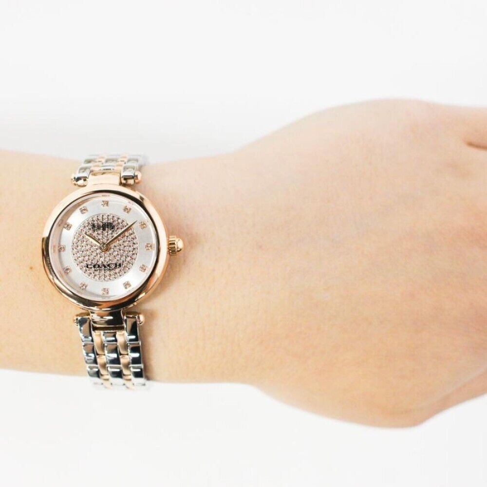 Coach Park Silver Dial Two Tone Steel Strap Watch for Women - 14503642