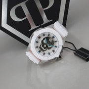 Philipp Plein The Skull White Dial White Silicone Strap Watch for Men - PWAAA1521
