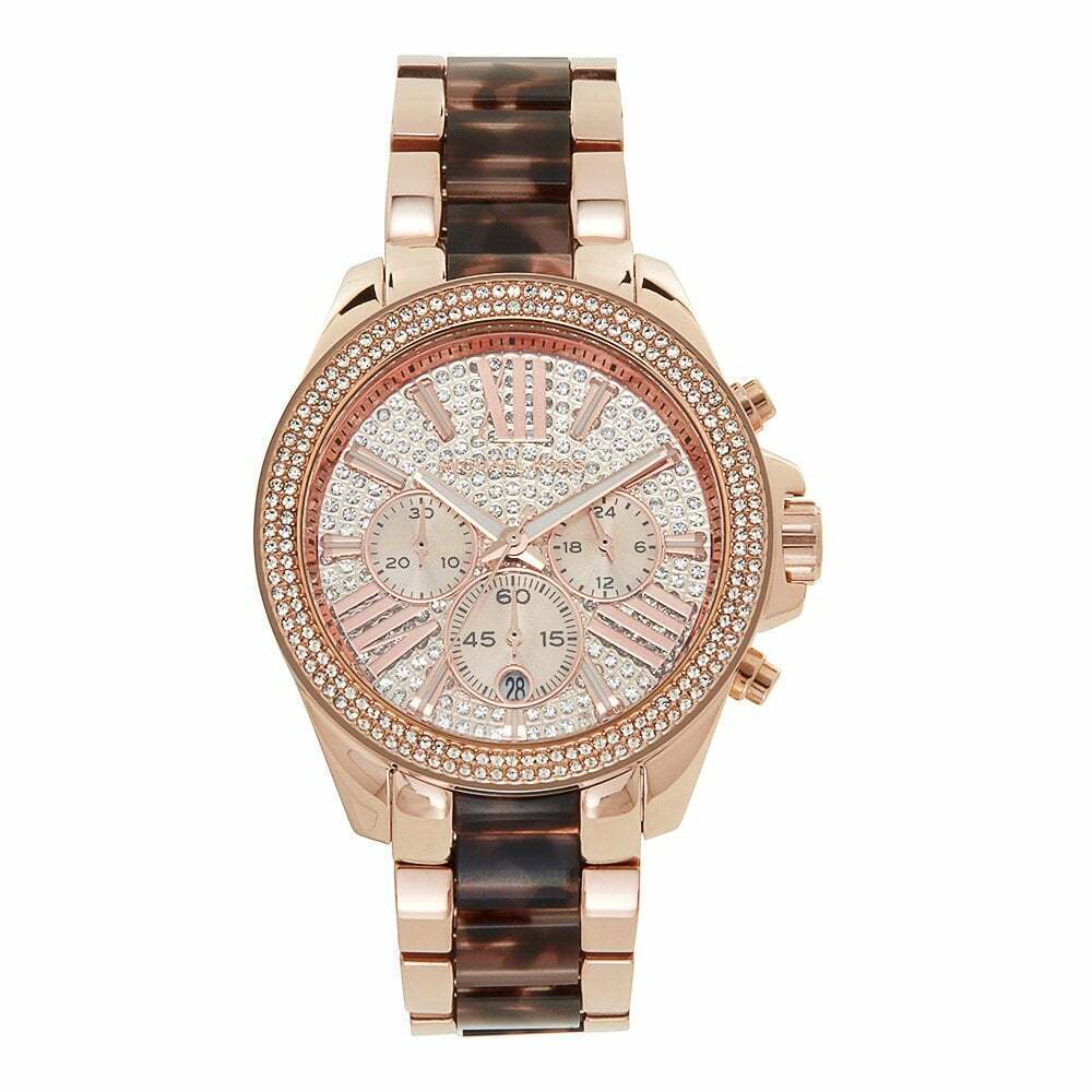  Shop Authentic Michael Kors Wren Diamonds Rose Gold Dial Two Tone Steel Strap Watch for Women - MK6159 - Luxxuri