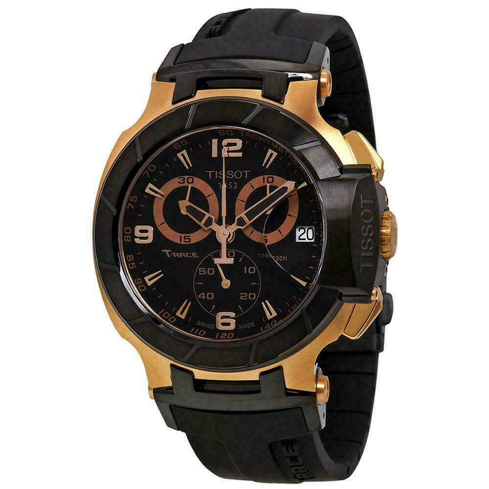  Shop Authentic Tissot T Race Chronograph Automatic Black Dial Black Rubber Strap Watch for Men - T048.417.27.057.06 - Luxxuri