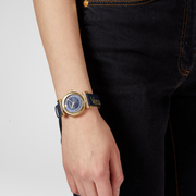  Shop Authentic Versace Greca Blue Dial Blue Leather Strap Watch for Women - VERE00218 - Luxxuri