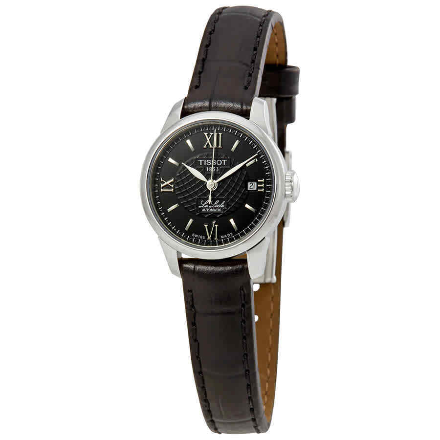  Shop Authentic Tissot Le Locle Automatic Lady Black Dial Black Leather Strap Watch for Women - T41.1.123.57 - Luxxuri