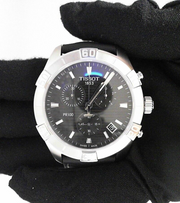  Shop Authentic Tissot PR 100 Sport Quartz Chronograph Black Dial Black Leather Strap Watch For Men - T101.617.16.051.00 - Luxxuri