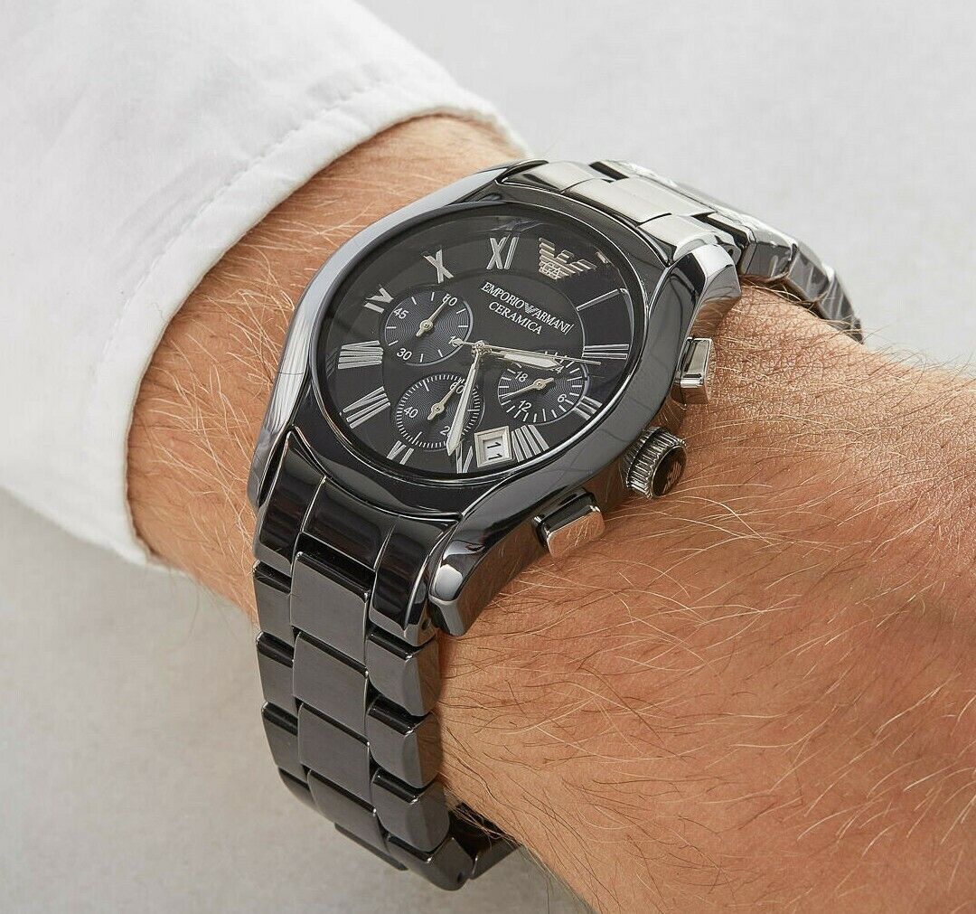  Shop Authentic Emporio Armani Valente Chronograph Black Dial Black Ceramic Strap Watch For Men - AR1400 - Luxxuri