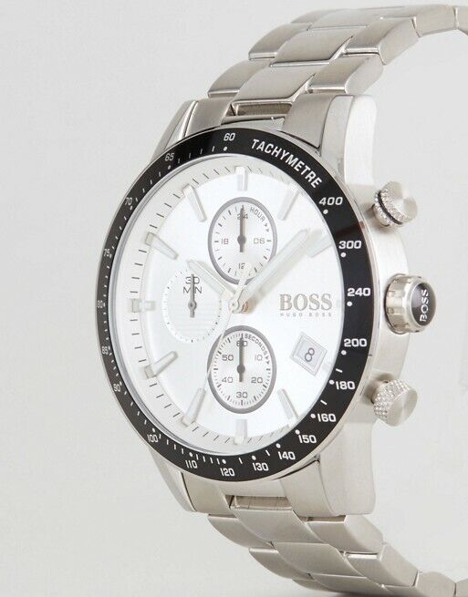  Shop Authentic Hugo Boss Rafale Competitive Sport Silver Dial Silver Steel Strap Watch for Men - 1513511 - Luxxuri