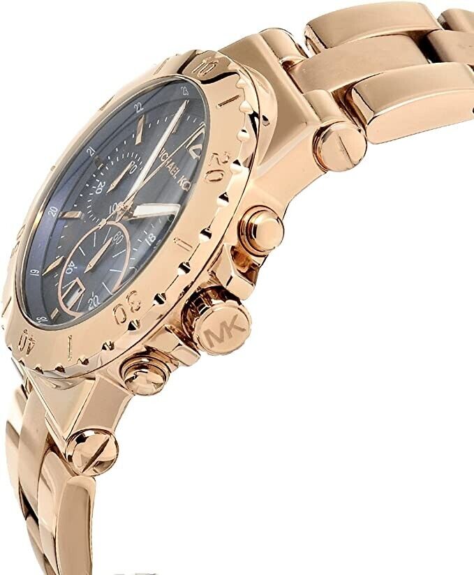  Shop Authentic Michael Kors Bel Aire Blue Dial Rose Gold Steel Strap Watch for Women - MK5410 - Luxxuri