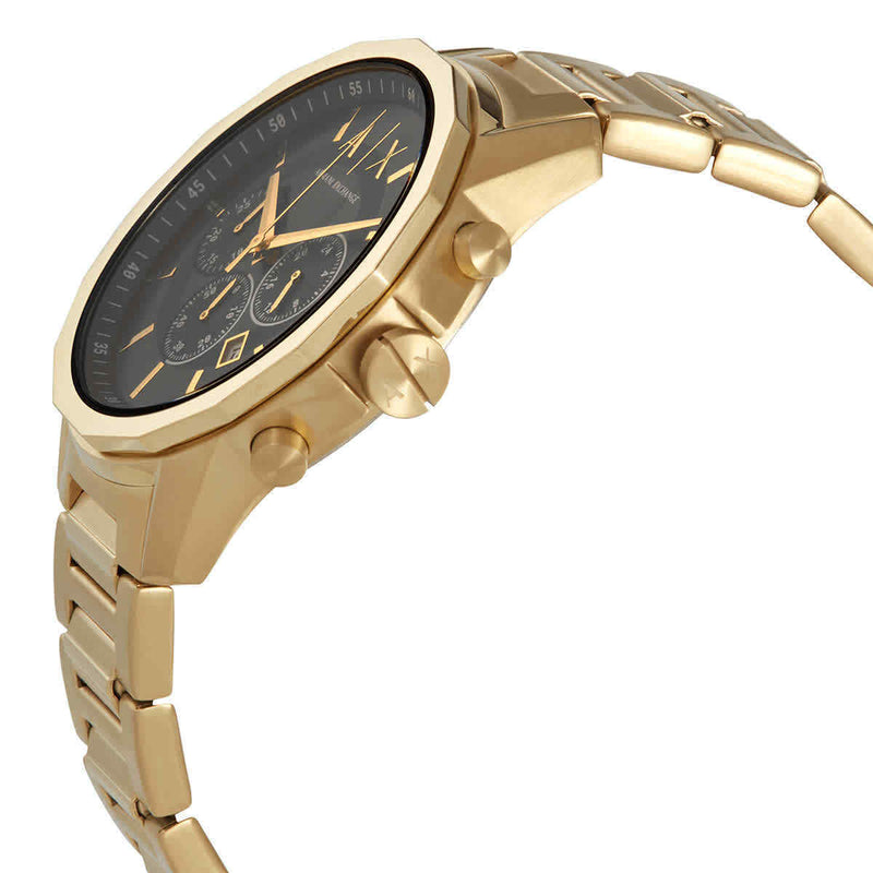  Shop Authentic Armani Exchange Banks Chronograph Black Dial Gold Steel Strap Watch For Men - AX1721 - Luxxuri