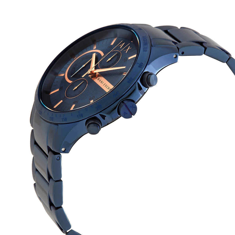  Shop Authentic Armani Exchange Hampton Chronograph Blue Dial Blue Steel Strap Watch For Men - AX2430 - Luxxuri