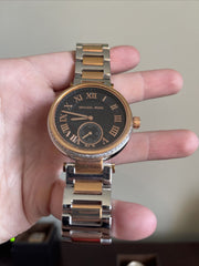  Shop Authentic Michael Kors Skylar Black Dial Two Tone Steel Strap Watch for Women - MK5957 - Luxxuri