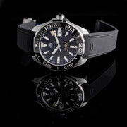  Shop Authentic Tag Heuer Aquaracer Calibre 5 Automatic Black Dial Black Rubber Strap Watch for Men - WAY201A.FT6142 - Luxxuri