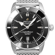  Shop Authentic Breitling Superocean Heritage B20 Automatic 46 Black Dial Silver Mesh Bracelet Watch for Men - AB2020121B1A1 - Luxxuri