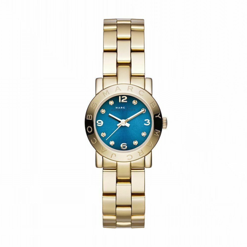  Shop Authentic Marc Jacobs Amy Blue Dial Gold Steel Strap Watch for Women - MBM3303 - Luxxuri