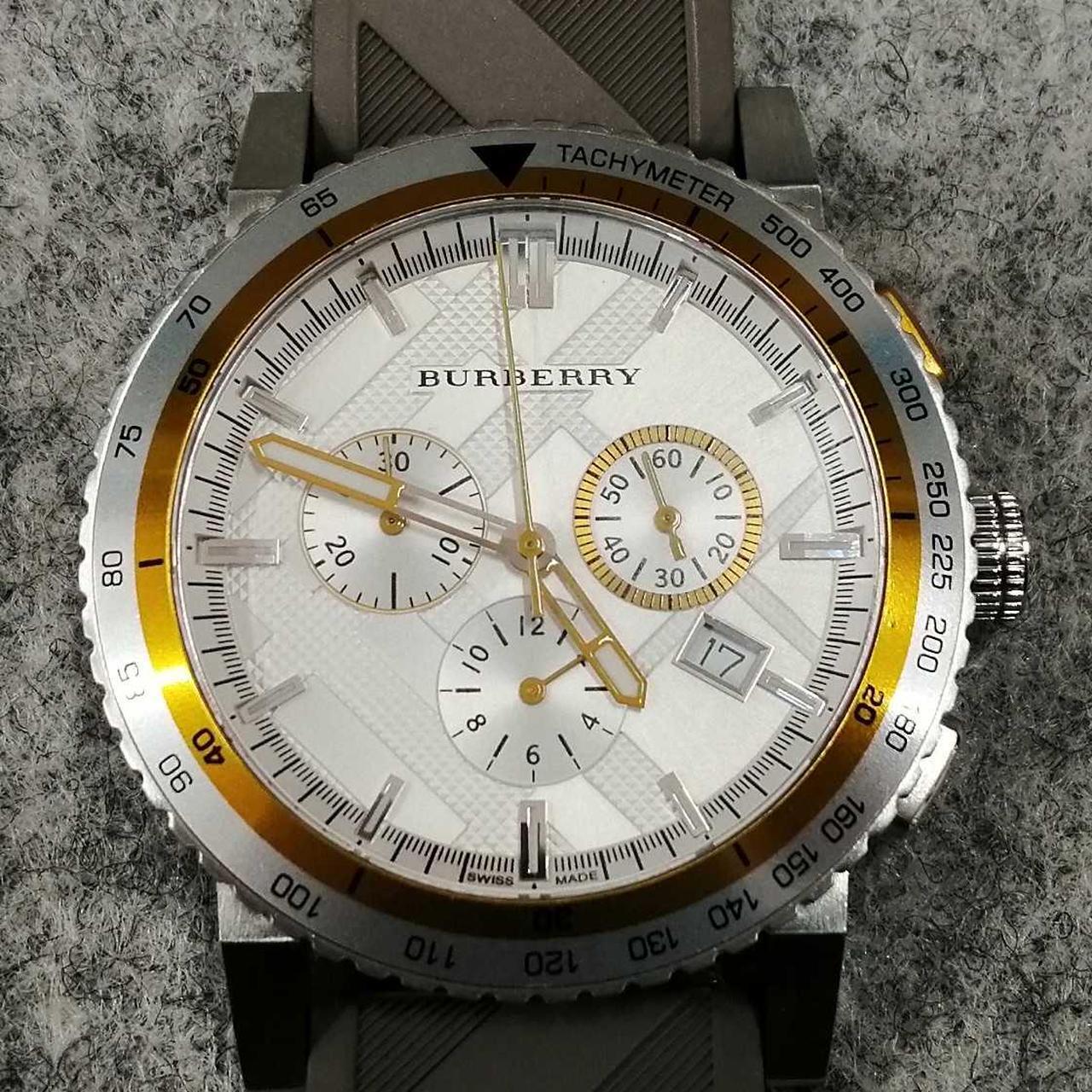  Shop Authentic Burberry Belt Chronograph Silver Dial Brown Rubber Strap Watch For Men - BU9811 - Luxxuri