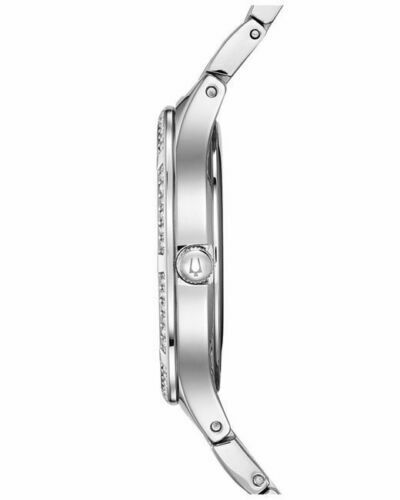 Shop Authentic Bulova Crystal Collection Mother of Pearl Dial Silver Steel Strap Watch for Women - 96L263 - Luxxuri
