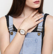  Shop Authentic Guess Sassy Quartz White Dial Rose Gold Steel Strap Watch For Women - W0705L3 - Luxxuri